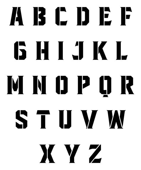 Free Printable Stencils Alphabet