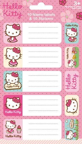 Hello Kitty Pink Name Labels 10 Name Label Stickers Uk