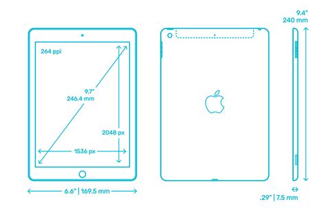 Apple Ipads Dimensions And Drawings