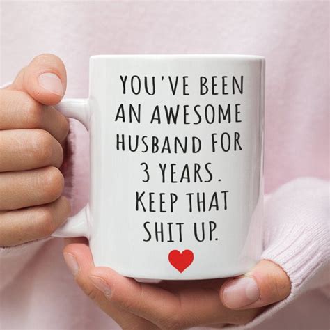 3rd Anniversary T For Husband 3 Year Anniversary Mug For Etsy