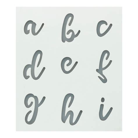 Cursive Block Letters Stencil Printable