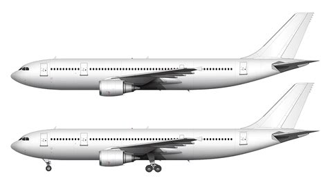 Airbus A300b4 600r Blank Illustration Templates With General Electric