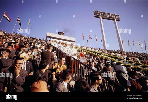 Pictured Here Are The Stairs Leading The Olympic Torch At Tokyo Stadium