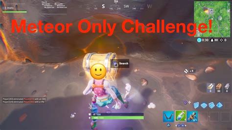 The Meteor Only Challenge In Fortnite Battle Royale Youtube