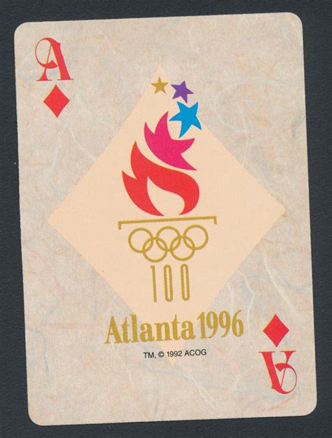 Atlanta 1996 Centennial Olympic Games Playing Card Single Ace Diamonds