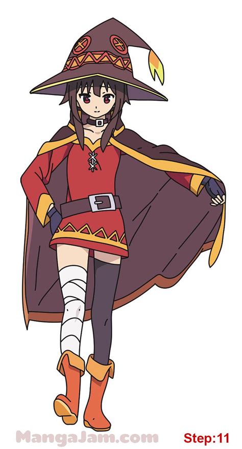 How To Draw Megumin From Kono Subarashii In 2020 Drawings Draw Cool Sketches