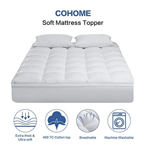Cohome King Size Mattress Topper Extra Thick Cooling Mattress Pad 400tc
