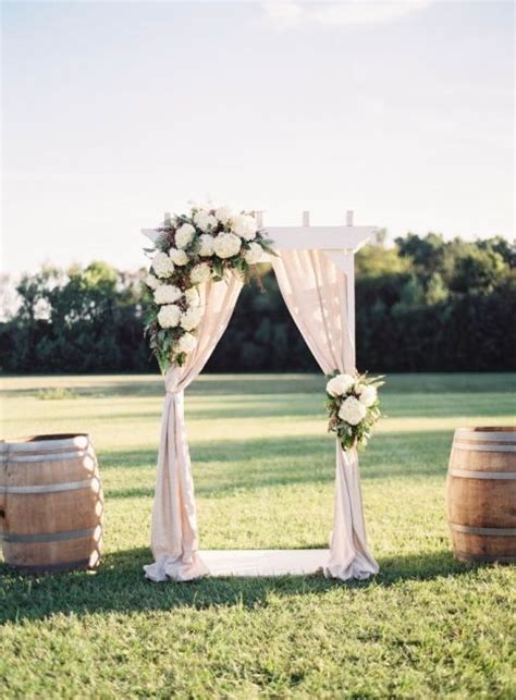 By stenciling hearts (or whatever you heart desires) along the path, you'll set the mood for your wedding as guests make their way to their seats. 10 Adorable DIY Floral Wedding Arch | Hydrangeas wedding ...
