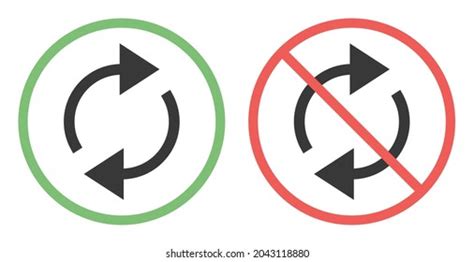 No Change Sign Replace Refresh Update Stock Vector Royalty Free