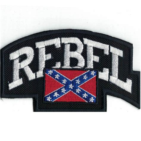 Patch Rebel With Rebellious Flag Redneck Patches Roxie Rebel