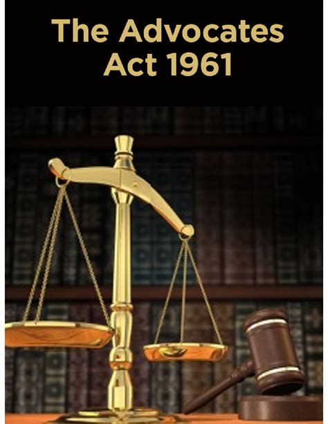 Download The Advocates Act 1961 Pdf Online 2020 By Panel Of Experts