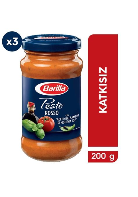 Barilla Pesto Rosso Makarna Sosu X G Fiyatlar Ve Zellikleri
