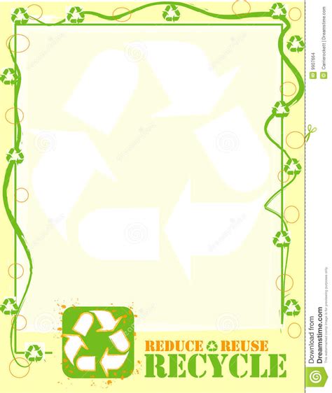 Reduce Reuse Recycle Background Stock Vector Illustration Of Recycle