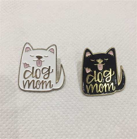 Dog Mom Pin White I Shop Jw