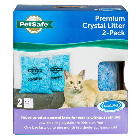 Petsafe Scoopfree Premium Crystal Silica Cat Litter 2 Pack Low Dust