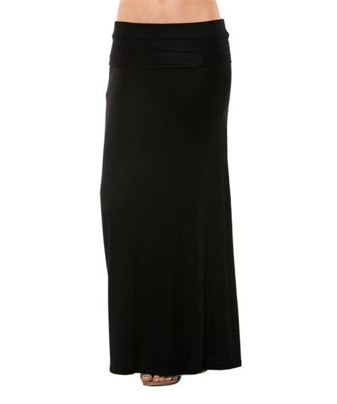 Look At This Magic Fit Black Fold Over Maxi Skirt On Zulily Today