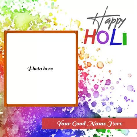 Holi 2024 Wishes Photo Frames Editing Online With Name