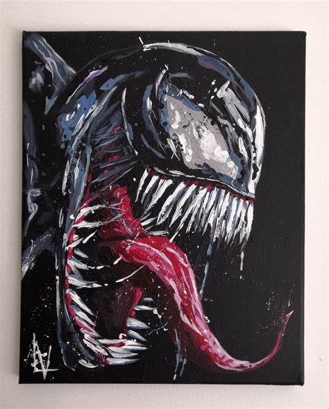 Venom Painting I Made Scary Paintings Avengers Canvas Painting Art