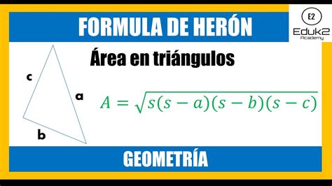 Formula De Heron Calculo De Area Geometria Youtube