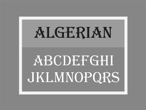 Download algerian font family for free in zip format as well as ttf format. Algerian Font Free Download - Fonts Empire