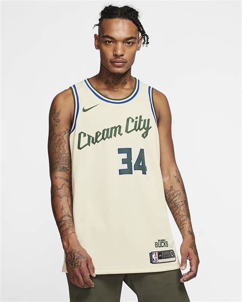 Nike 2019 20 City Edition Cream City Giannis Antetokounmpo Milwaukee