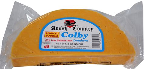 Low Sodium Colby Longhorn 8 Oz Williams Cheese