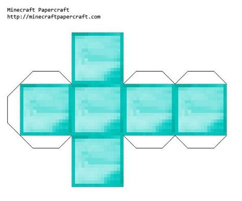 Papercraft Diamond Block Minecraft Para Armar Minecraft De Papel