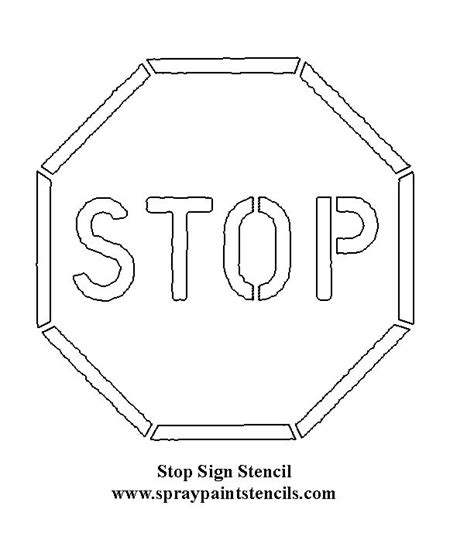 Stopsign Stencil 612×720 Stencils Stop Sign Prints
