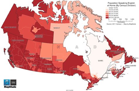 Maptitude Map Language Spoken In Canada