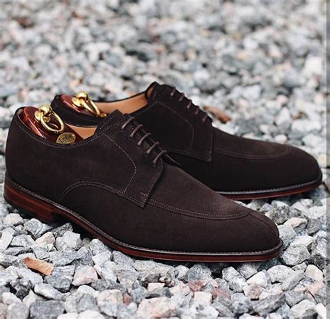 Handmade Dark Brown Color Suede Fashion Shoes Mens Lace Up Formal