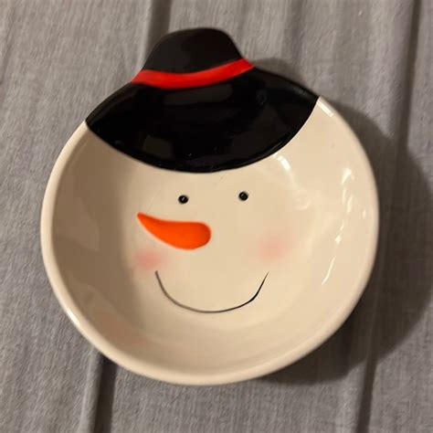Accents Snowman Candy Dish Poshmark