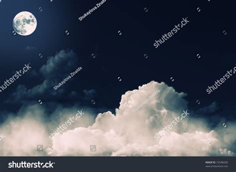 Nightly Sky Large Moon Stock Photo 72548200 Shutterstock