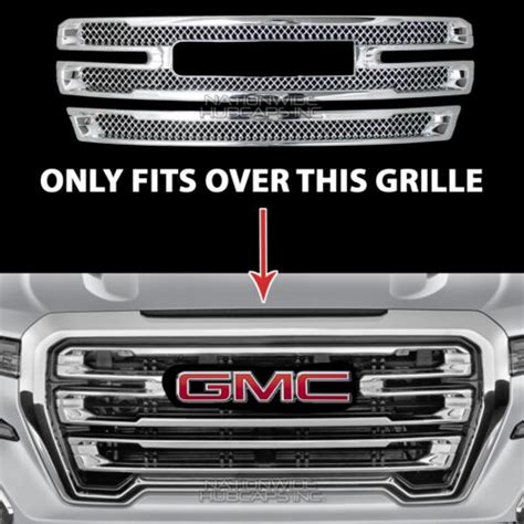 19 20 Gmc Sierra 1500 Slt At4 Chrome Snap On Grille Overlay Grill
