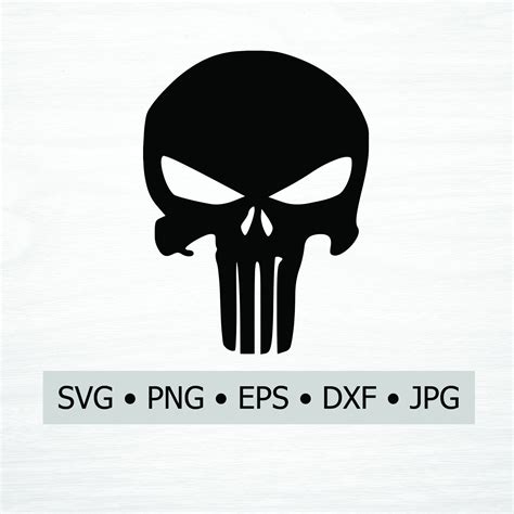 The Punisher Logo Svg Eps Png  Dwg Digital Download Etsy