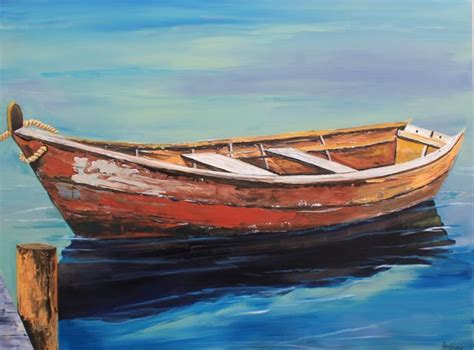 Paintings By Tracy Effinger Upton Old Boat Boat Art Boat Paint