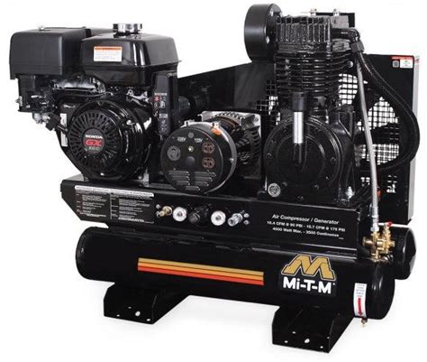 Mi T M 8 Gallon Air Compressor Generator Combination Stationary Two