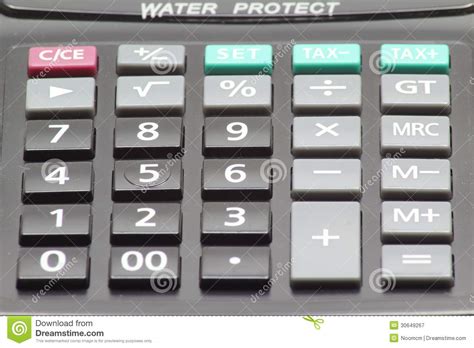 Calculator Keyboard Stock Image Image Of Calculator 30649267