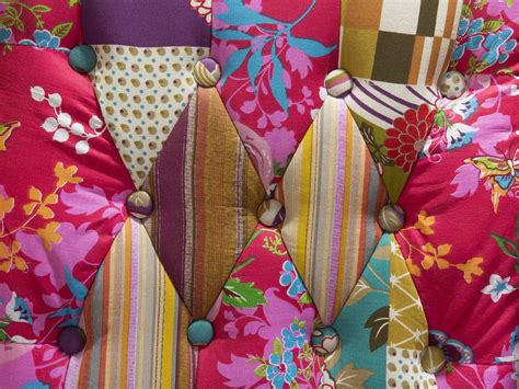 patchwork fabric armchair multicolour molde uk