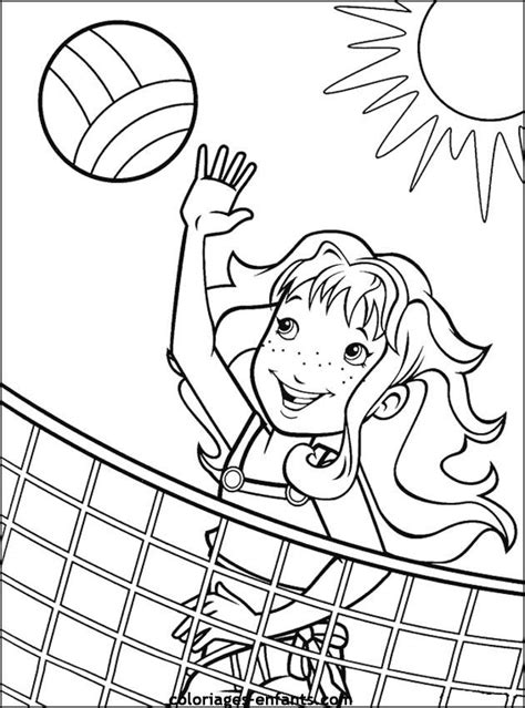 printable volleyball coloring pages