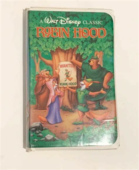 Robin Hood Vhs Walt Disney Masterpiece Collection Black