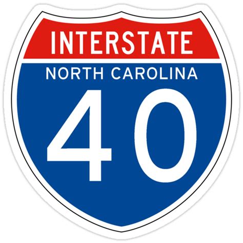 Interstate Sign 40 North Carolina Usa Stickers By