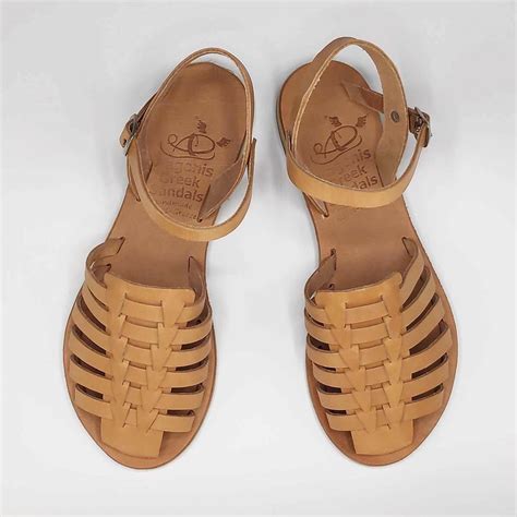 Vathi Closed Toe Sandals For Women Pagonis Greek Sandals