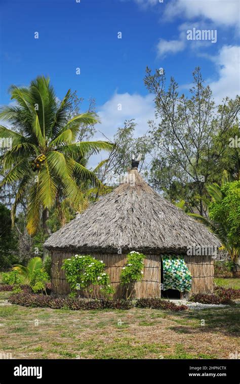 Traditional Kanak House On Ouvea Island Loyalty Islands New Caledonia