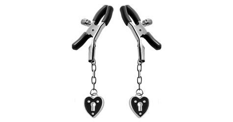 Nipple Toys Enby Heart Padlock Nipple Clamps Best Sex Toys For