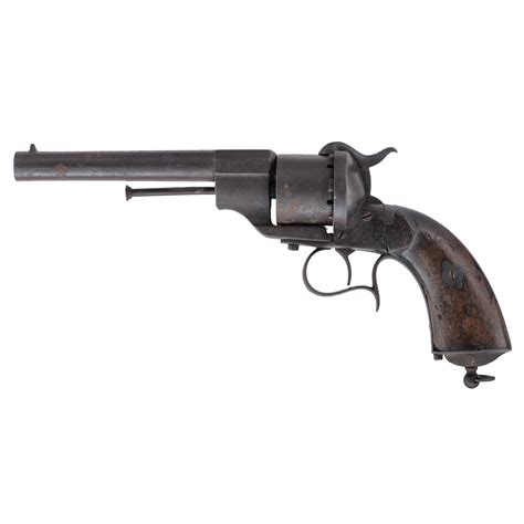 French Lefaucheux Model 1854 12mm Pinfire Revolver Cowans Auction