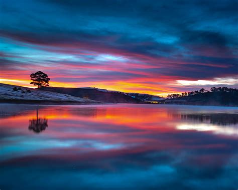 Download 1280x1024 Wallpaper Lake Reflections Sunset