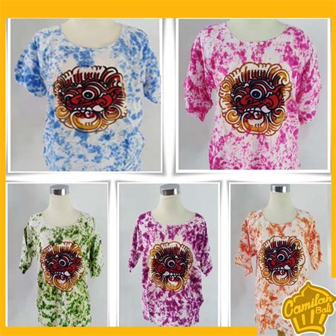 Jual Baju Barong Lukis Bali Tie Dye Premium Tebal Kaos Pria Wanita Oleh
