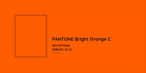 About Pantone Bright Orange C Color Color Codes Similar Colors And
