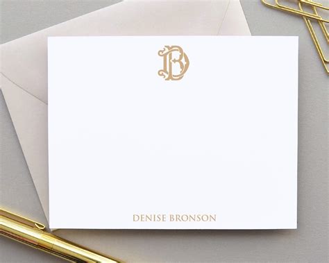 monogrammed personalized stationary monogram personalized note cards initial