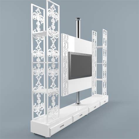 3d Tv Wall Unit Design 2 Cgtrader